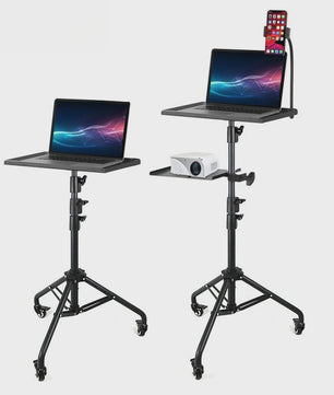 Verrijdbare Laptop & Projector Trolley - In Hoogte Verstelbaar met Telefoonhouder