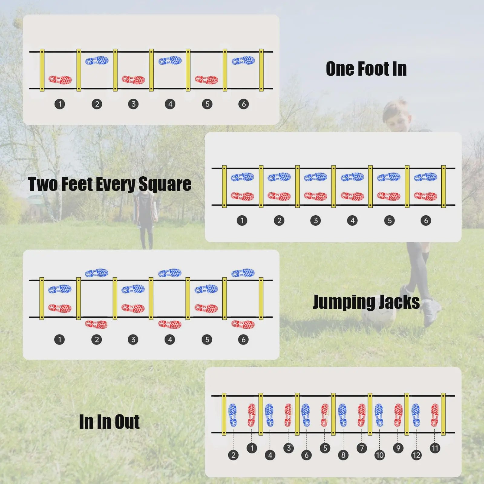Agility Ladder & Voetbal Trainingscones Set voor Snelheid, Wendbaarheid en Voetbaltraining