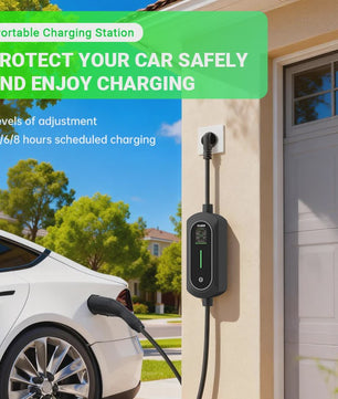 Draagbare Type 2 EV Charger 3.5KW 16A, 5M Kabel, IP66 Waterdicht, Instelbare Stroomsterkte