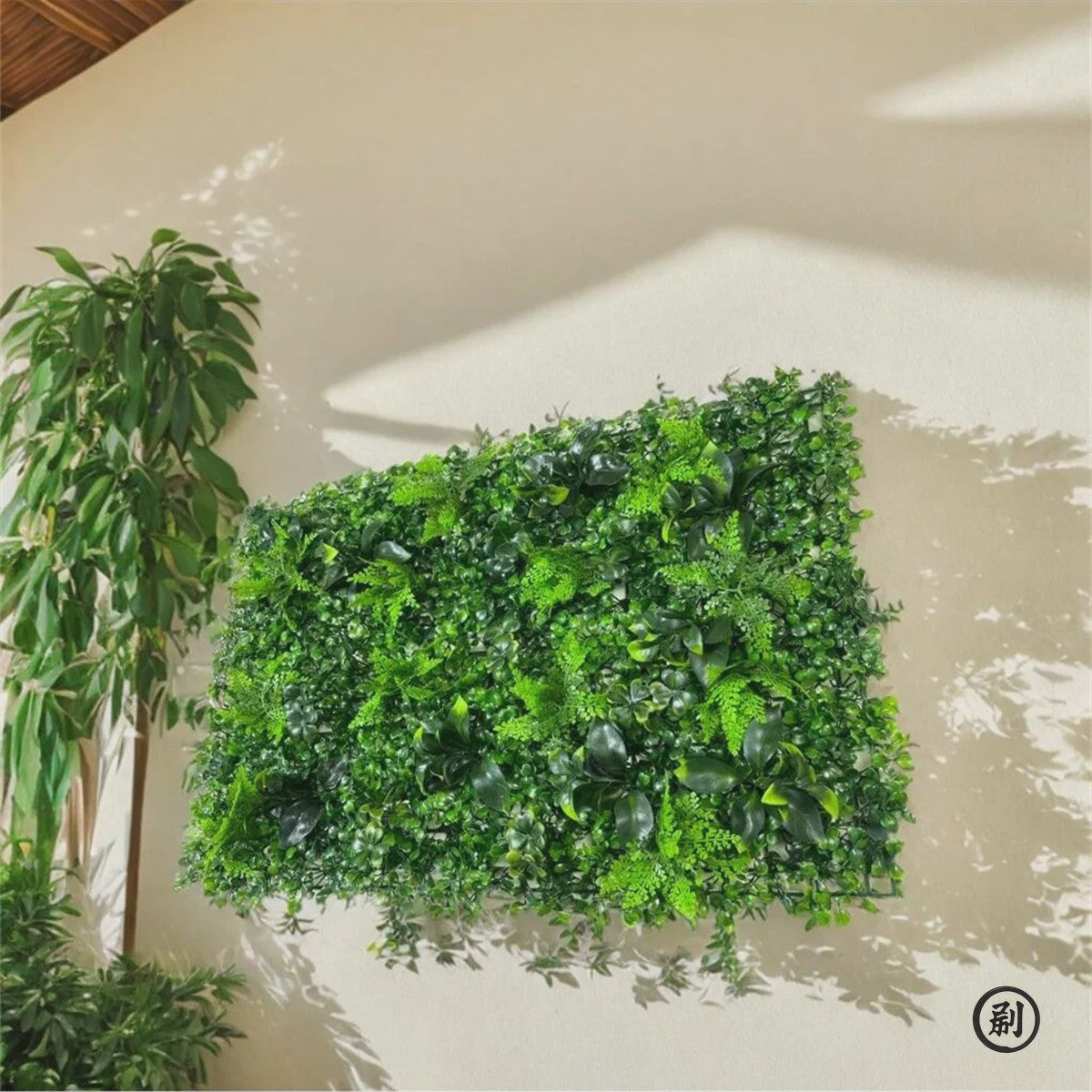 Kunstplant Muurdecoratie Groen - UV-bestendig Privacy Scherm met Bladeren
