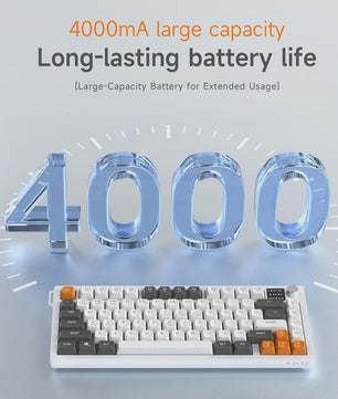 AJAZZ AF82 75% Draadloos Gaming Toetsenbord met Display, RGB & 4000mAh Batterij