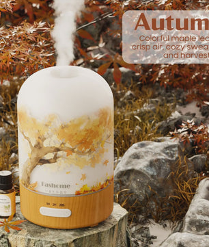 Luxe Glazen Aroma Diffuser met Nachtlampje - 100ml Ultrasone Luchtbevochtiger
