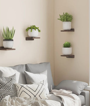 4x Kleine Drijvende Planken voor Wandmontage - 5 Inch Houten Display Ledges - Decoratie voor Elke Kamer