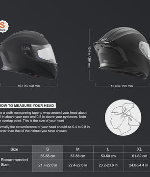 Full Face Motorhelm met Bluetooth Slot & Verwisselbare Lens - Veilig & Comfortabel voor Volwassenen