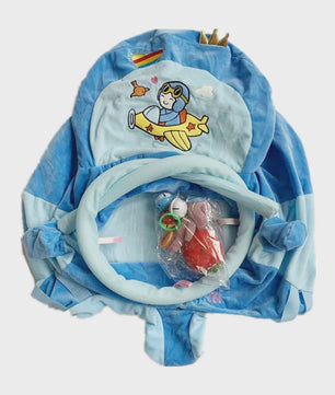 Pluche Baby Zitje met Speelboog - Leer Zitten & Voeden