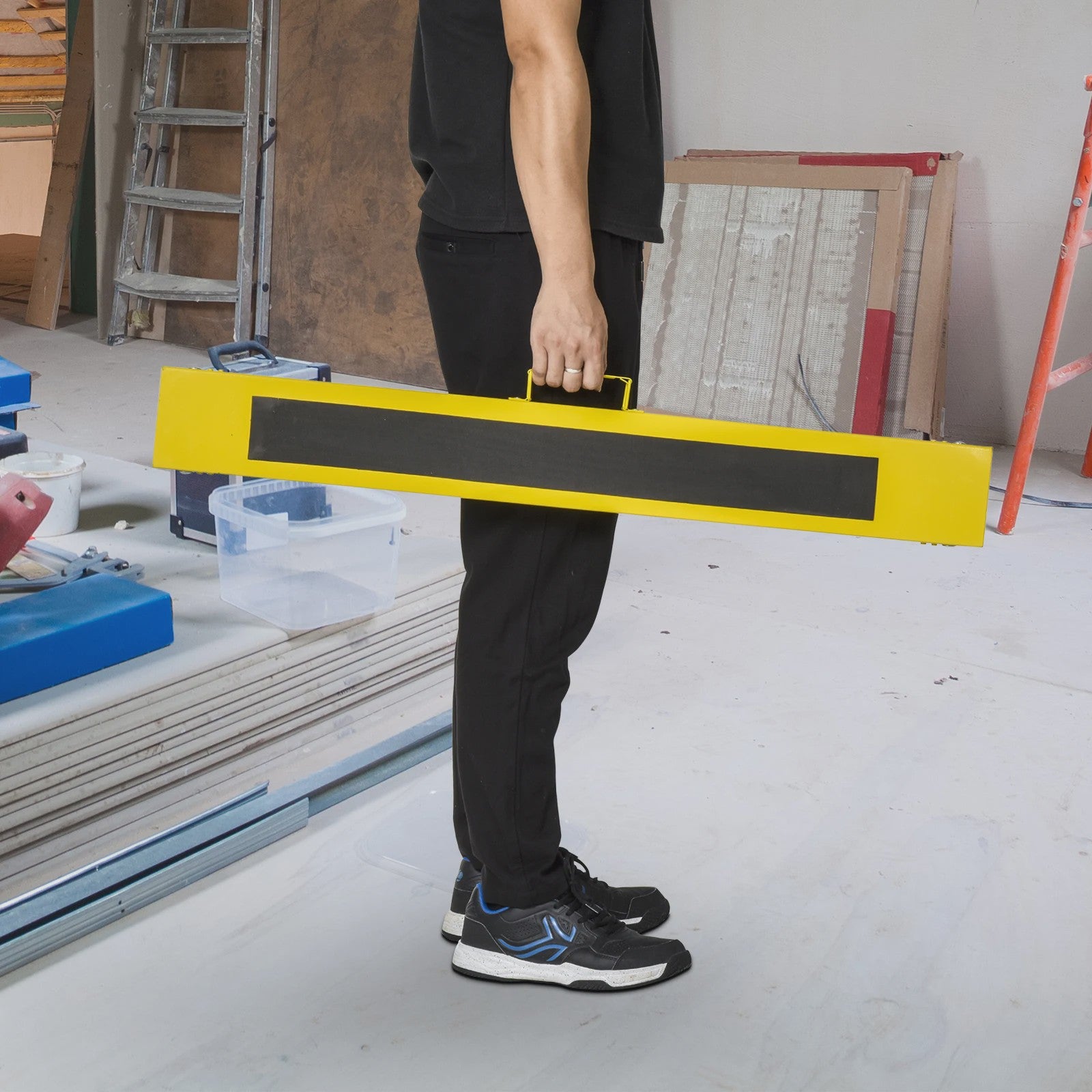 Set van 2 Opvouwbare Telescopische Werkbokken, Verstelbaar in Hoogte (62-90 cm), 100 cm Breed, Antislip Oppervlak