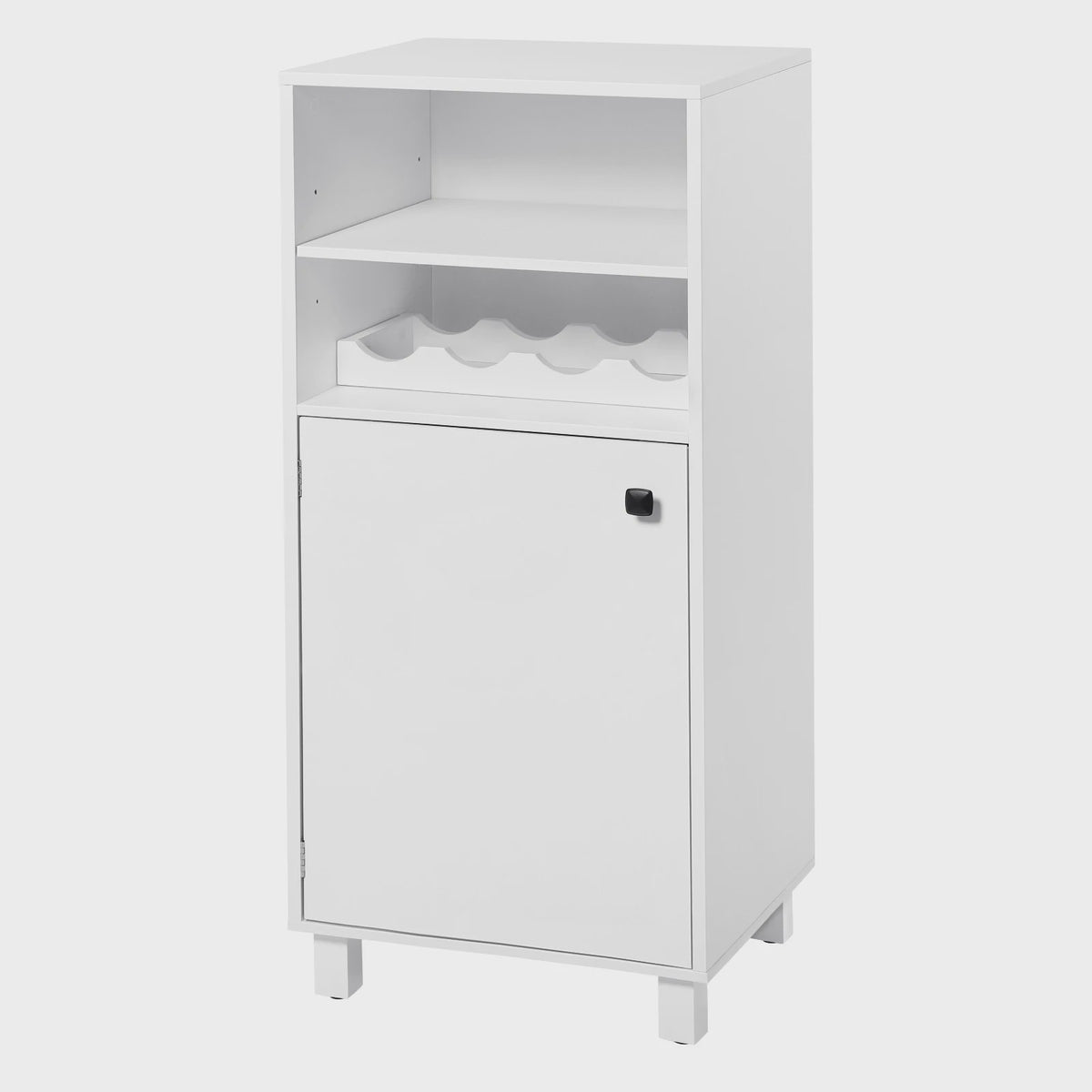 Witte Keukenkast met Wijnrek en Verstelbare Planken - 48x108x40cm
