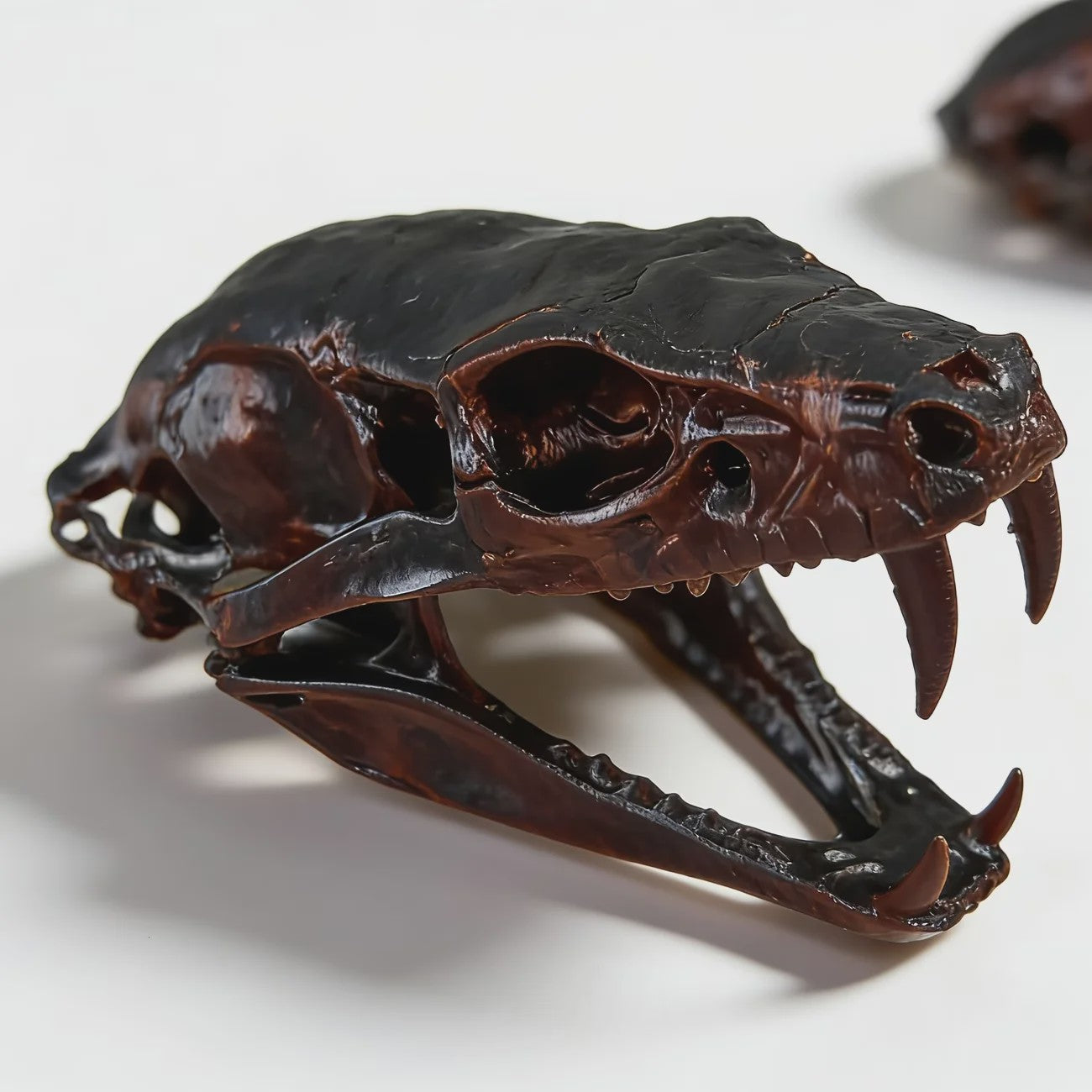 Angstaanjagend Cobra Schedel Standbeeld - Uniek Woondecoratie & Desktop Ornament