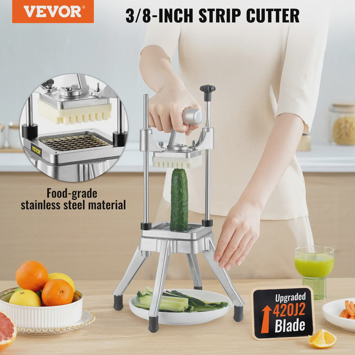 Professionele Groente Fruit Snijmachine - Heavy Duty Dicer & Slicer
