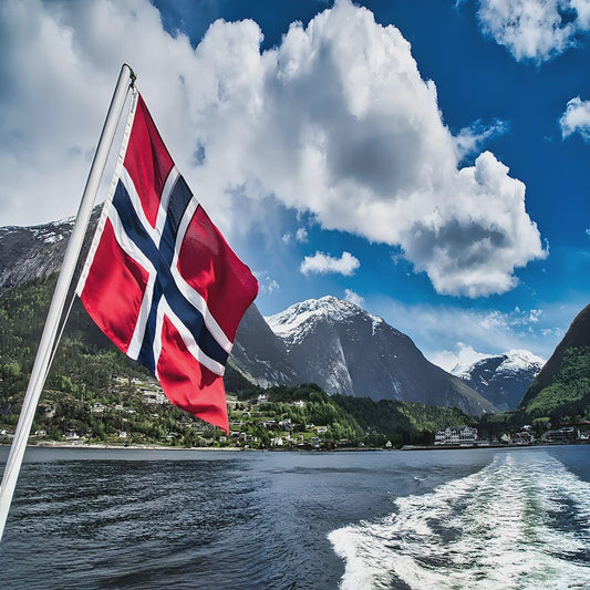 Noorse Vlag 90x150 cm Polyester - Nationaal Symbool voor Patriottische Trots
