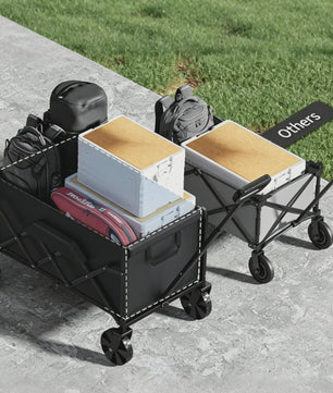 Opvouwbare Kampeerwagen met Wielen - 75KG Draagkracht - Ideaal voor Tuin, Strand & Festivals