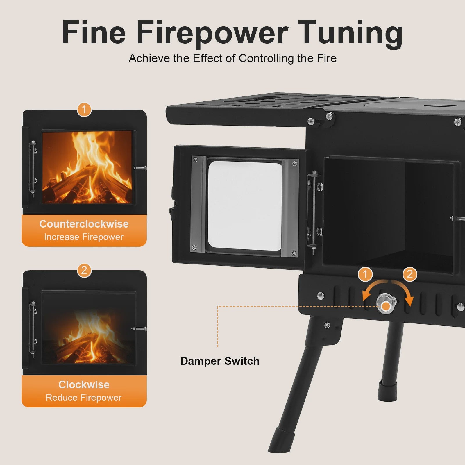 Opvouwbare Houtkachel voor Camping & Buiten - Efficiënt Grillen & Koken met Handschoenen