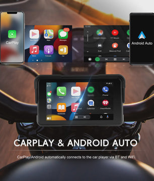 5" Motorcycle Smart Screen met CarPlay & Android Auto - Waterdicht & Bluetooth