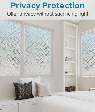 Raamfolie Privacy Glasfolie Statisch Zonder Lijm - Decoratief voor Huis & Kantoor