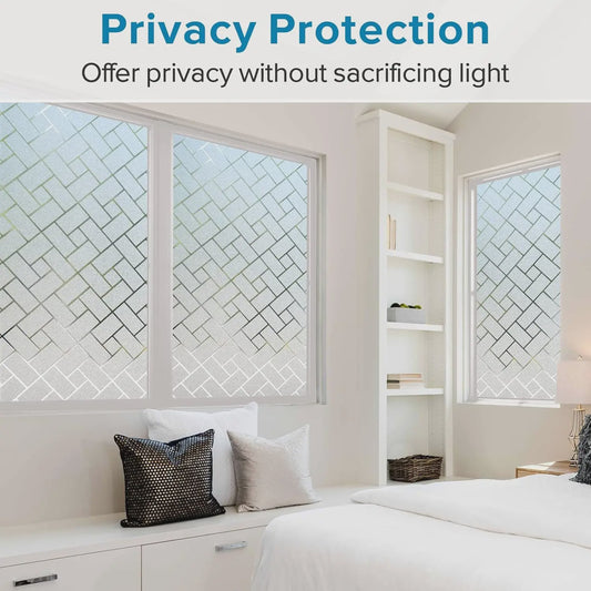 Raamfolie Privacy Glasfolie Statisch Zonder Lijm - Decoratief voor Huis & Kantoor