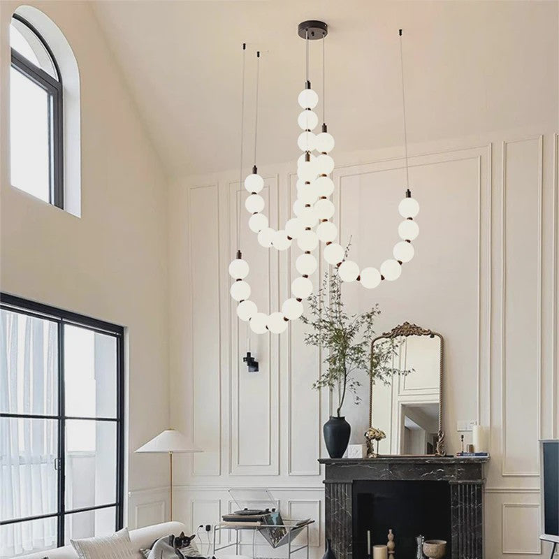 Moderne Scandinavische Plafondlamp met Bolvormige Lampjes - Hanglamp voor Woonkamer & Trap