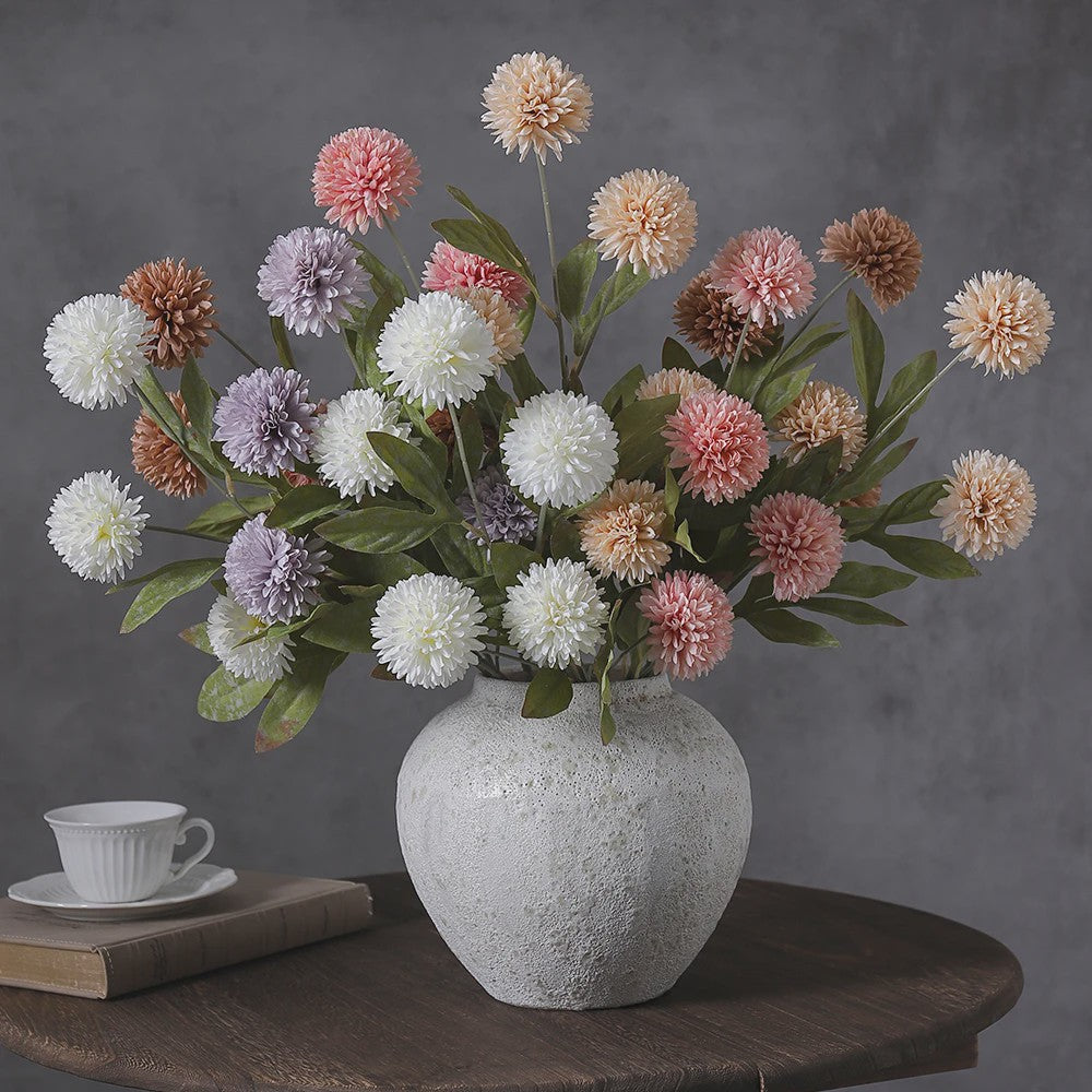 Zijden Kunstbloemen Stelen (70cm) - 4 Bloemhoofden Daisy/Paardenbloem voor Decoratie