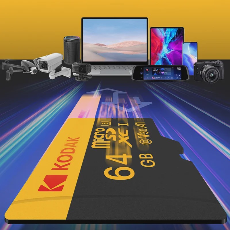 KODAK Micro SD Kaart 16GB - 256GB | Class 10 U3 4K | TF Kaart voor Drone & Telefoon