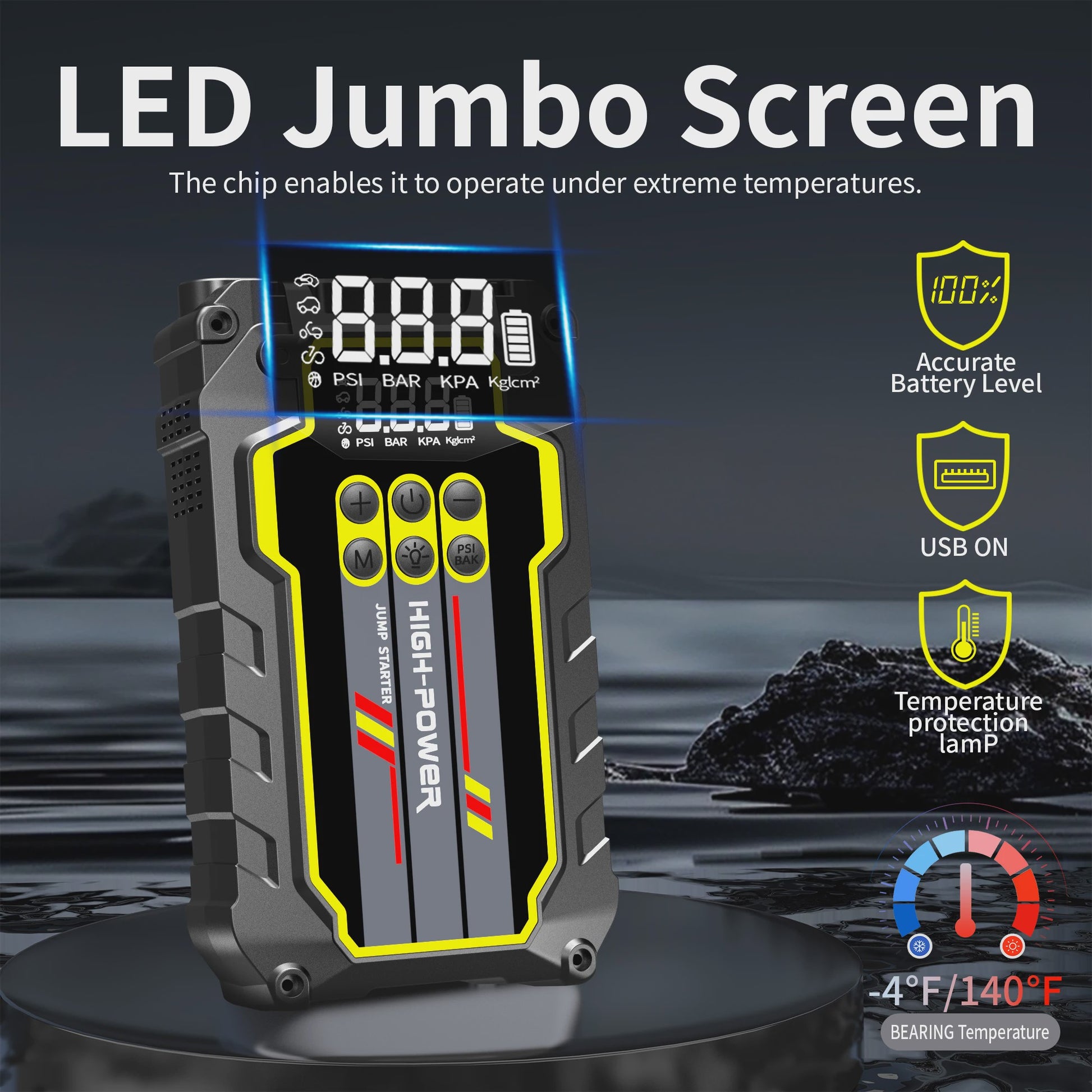 AntPower 1200A 4-in-1 Jump Starter: Krachtige Powerbank & Accubooster voor Benzine en Diesel