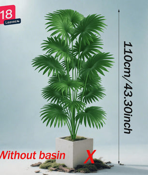 Grote Kunstpalm Boom 110cm - Realistische Tropische Kunstplant voor Binnen & Buiten
