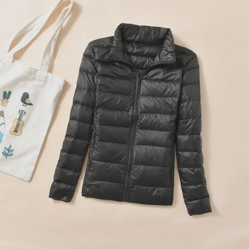 Dames Lichtgewicht Gekwalte Donsjas - Warme Puffer Winterjas & Windjack