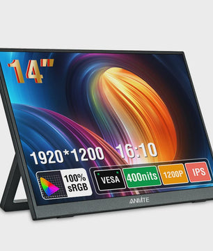 14-inch Draagbare Monitor: Touchscreen Optioneel, 16:10 Beeldverhouding, 400cd/m² Helderheid - Ideaal voor Gaming & Laptops