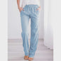 Dames Linnen Broek met Elastische Taille en Koord - Comfortabel en Ademend