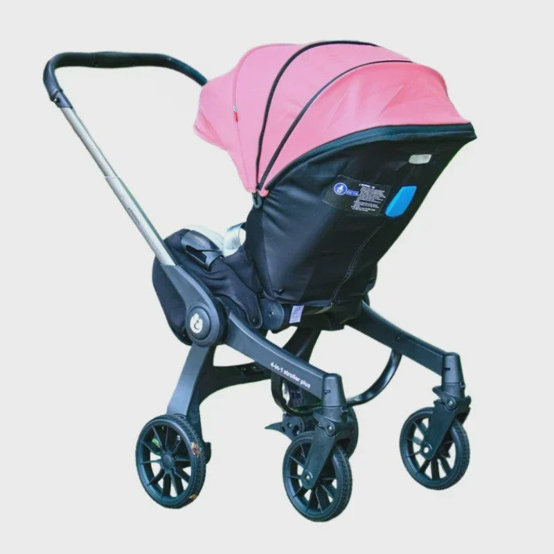 Multifunctionele 4-in-1 Kinderwagen & Reiswieg: Lichtgewicht, Inklapbaar & Hoge Zit