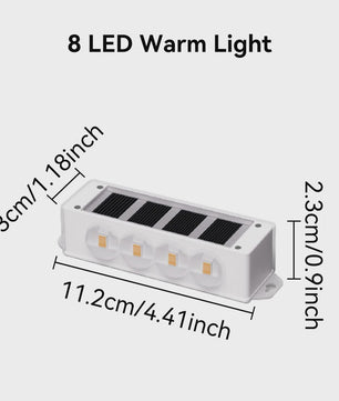 4x LED Solar Wandlampen Waterdicht - Buiten & Tuinverlichting met Boven- en Onderstraal