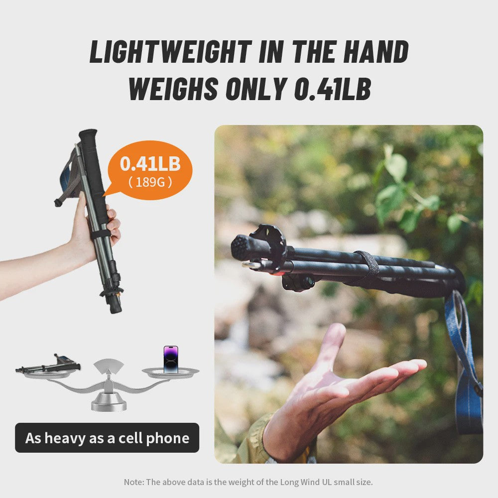 Naturehike Ultralichte Carbon Fiber Trekkingstokken - Opvouwbaar & Snel Sluitend