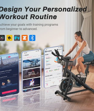 MERACH Hometrainer Fiets met Tablet Houder - Stil, Laag Geluidsniveau, 125kg Draagvermogen