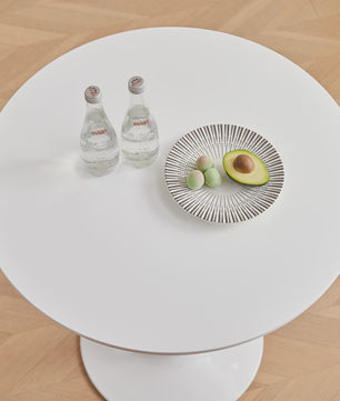Elegante Ronde Eettafel - Nordic Tulip Design - 70cm - Wit of Zwart