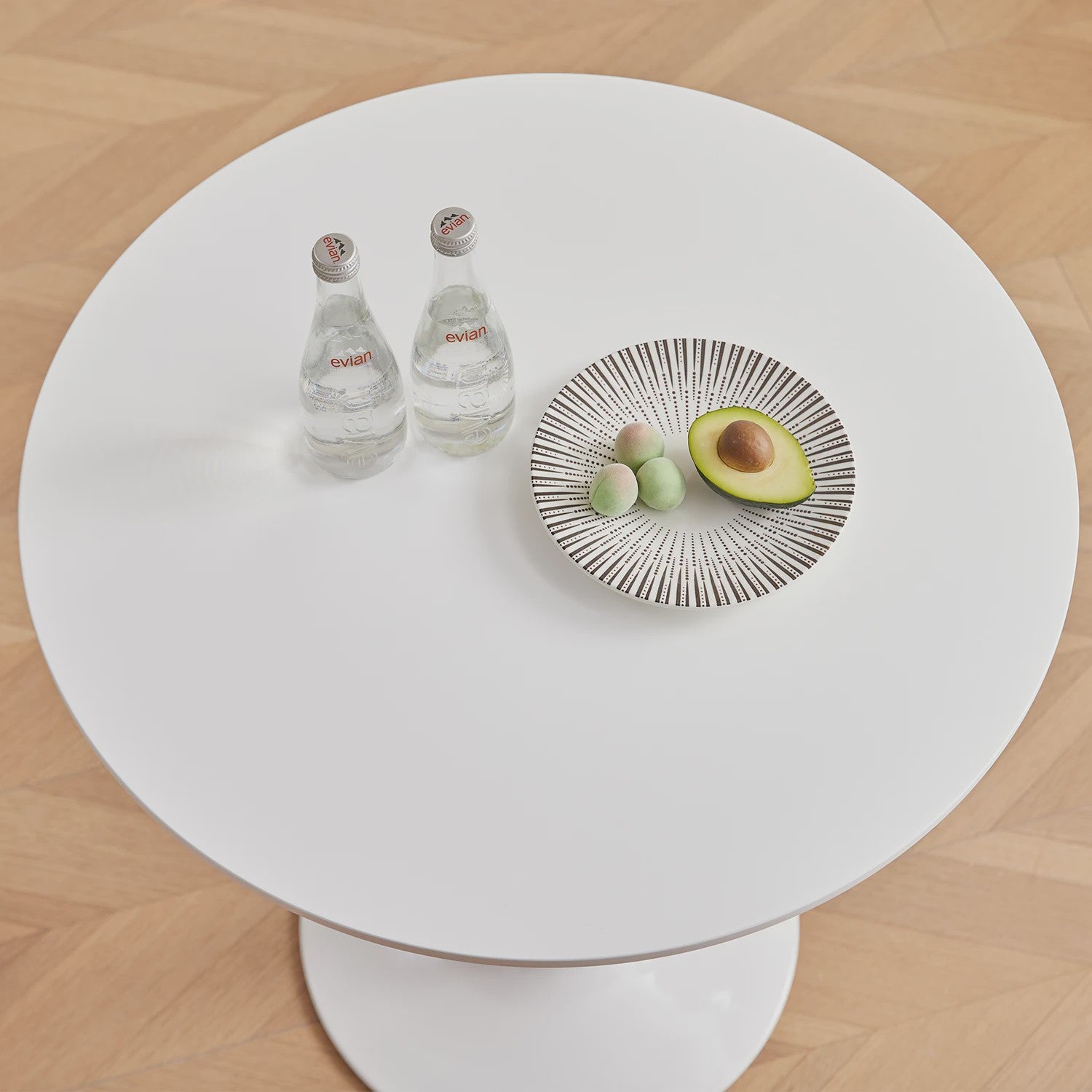 Elegante Ronde Eettafel - Nordic Tulip Design - 70cm - Wit of Zwart