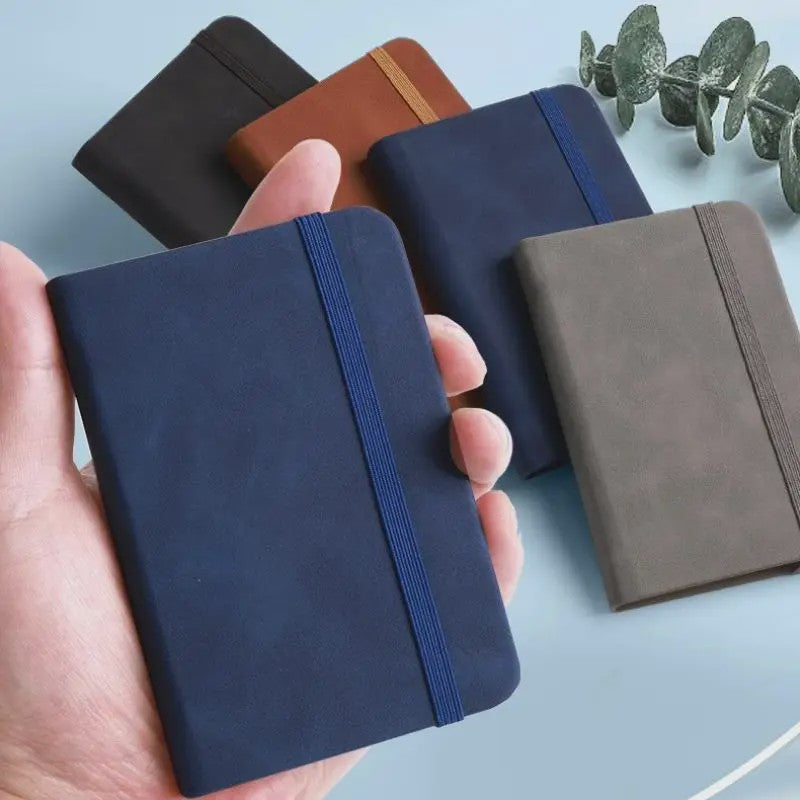 Compact A7 Notitieboekje met PU Cover - Mini Memo Pad voor Onderweg