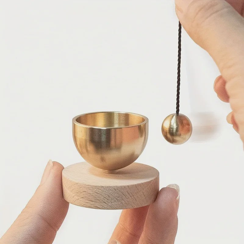 Mini Zangkom Set - Meditatie Klankschaal met Heldere Tonen, voor Yoga en Ontspanning