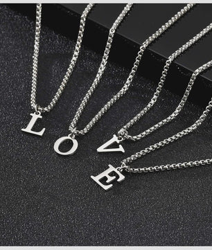 Vnox RVS Letter Ketting Heren - Kies Uw Initiaal - Waterdicht & Minimalistisch