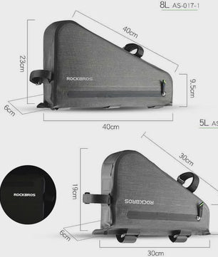ROCKBROS 8L Fietstas Frame Driehoek Tas - Waterdicht, Reflecterend & Verstelbaar
