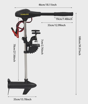 Elektrische Buitenboordmotor 40 LBS - 12V Trolling Motor voor Boten & Kajaks