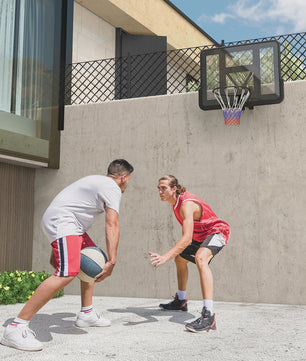 SPORTNOW Wandmontage Basketbalring met Onbreekbaar Bord, Stalen Ring en Scheurvast Net - Zwart