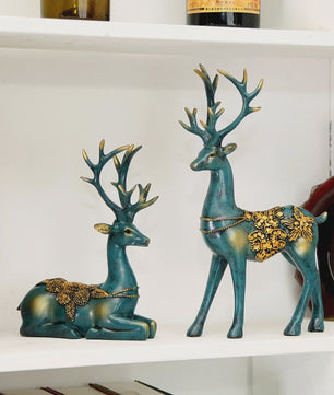 Nordic Hertenkop Resin Beeld - Stijlvolle Woondecoratie & Moderne Sculptuur