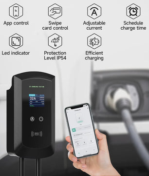 22KW 3-Fase Type 2 EV Laadstation Wallbox met WIFI/APP Controle - Snel Laden tot 7.6KW