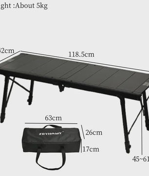 Aluminium IGT Campingtafel - Opvouwbaar, Ultralicht & Draagbaar voor Buiten BBQ