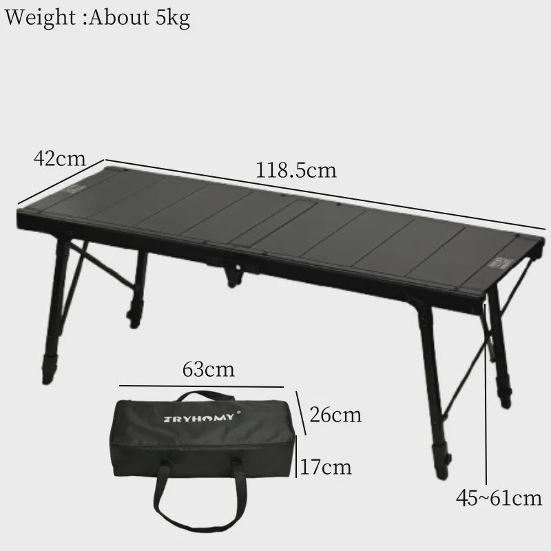 Aluminium IGT Campingtafel - Opvouwbaar, Ultralicht & Draagbaar voor Buiten BBQ