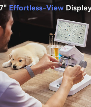 Tomlov DM301 Pro Digitale Microscoop: 1200x Vergroting, 7" HD Scherm & HDMI - Ideaal voor Educatie en Laboratorium