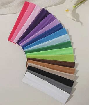 Elastische Haarbanden voor Dames - Effen Kleuren, Comfortabel voor Sport, Yoga & Make-up