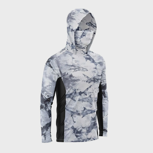 Herenshirt met Lange Mouwen en 3D Visprint - Ademend & Comfortabel voor Outdoor Activiteiten
