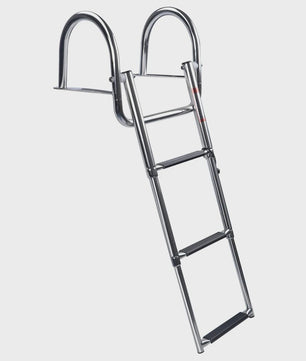 RVS Instapladder Boot 3 Treden - Inklapbaar & Uitschuifbaar