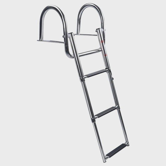 RVS Instapladder Boot 3 Treden - Inklapbaar & Uitschuifbaar