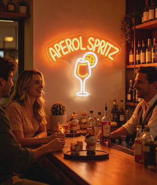 Aperol Spritz Neon LED Lichtbord - Cocktail Glas Decoratie