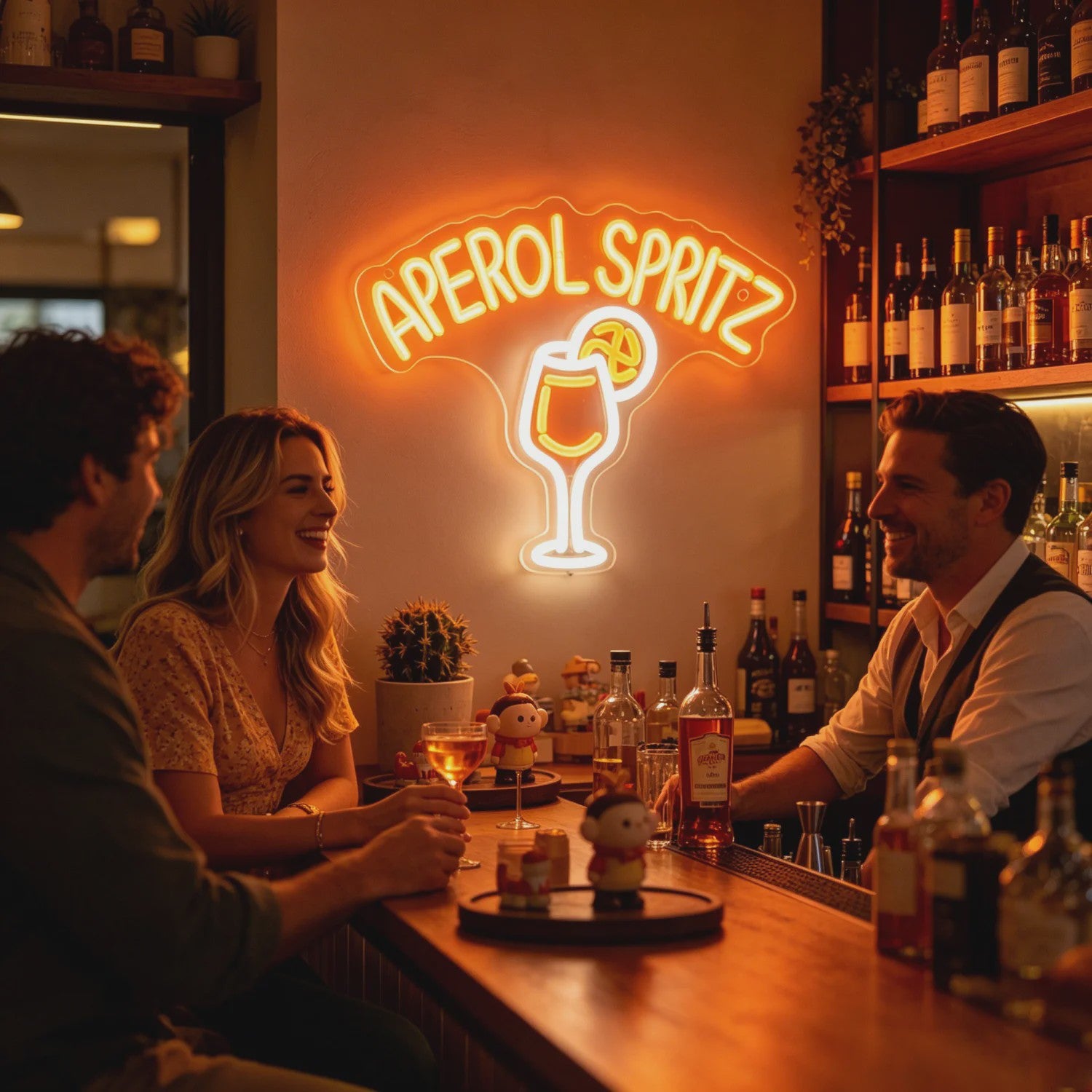 Aperol Spritz Neon LED Lichtbord - Cocktail Glas Decoratie